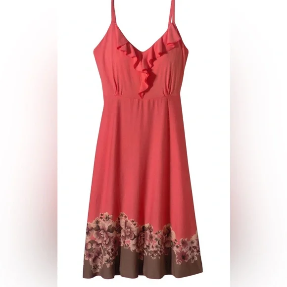 NWT. Patagonia, size M, Kamala Strapless Coral Dress - Picture 2 of 10